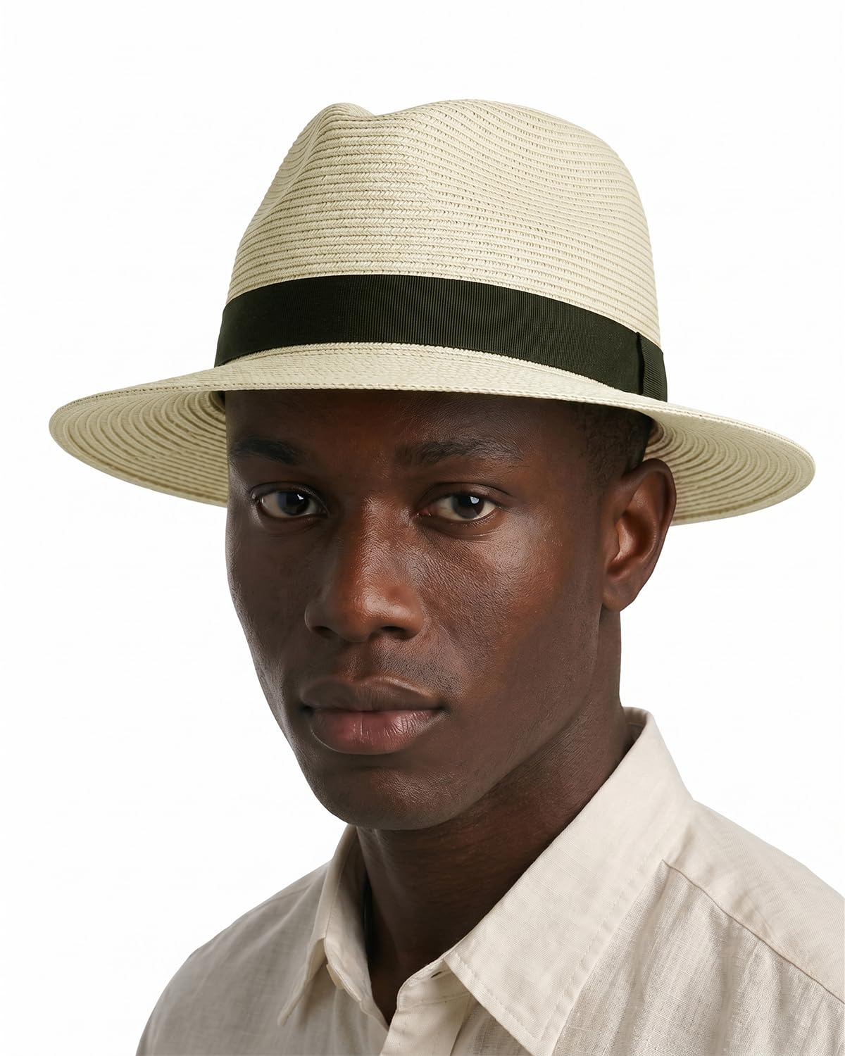 Zylioo Cappelli in paglia piccoli, cappello da sole Fedora a tesa corta, ripiegabile e arrotolabile, cappello estivo Panama per teste piccole