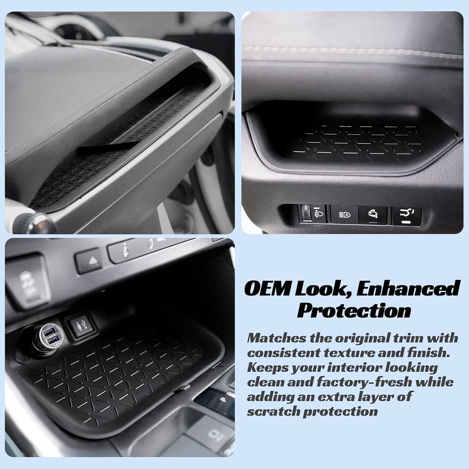 CARFIB Center Console Storage Organizer Tray Fit for Toyota RAV4 2025 2024 2023 2022 2021 2020 2019 Glove Box Organizer Tray Interior Insert Accessories 3PCS