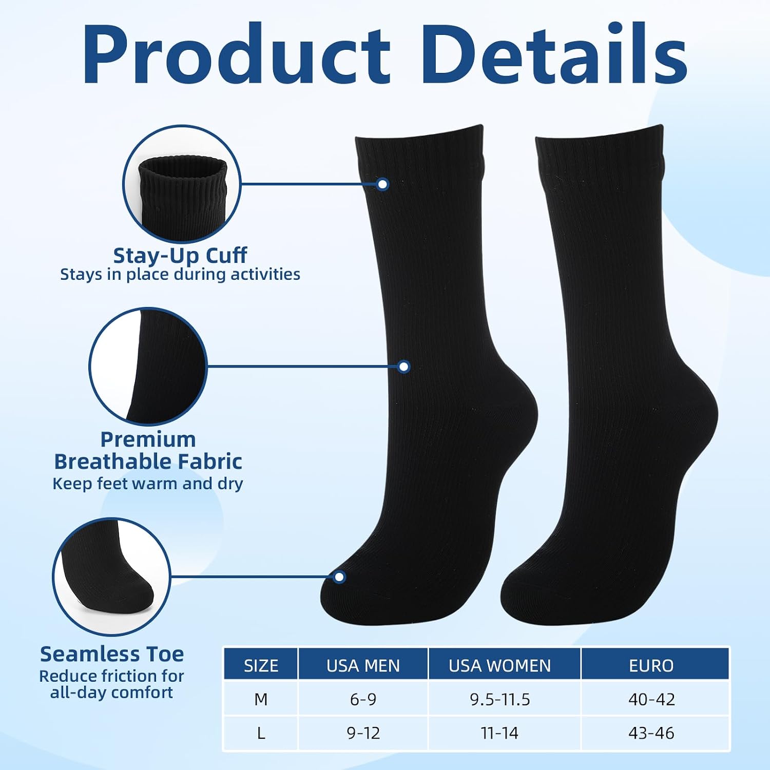 Unittype 2 Pairs Waterproof Wudhu Socks for Men Women Durable Breathable Reusable Socks for Wudu, Ablution, Umrah, Hajj