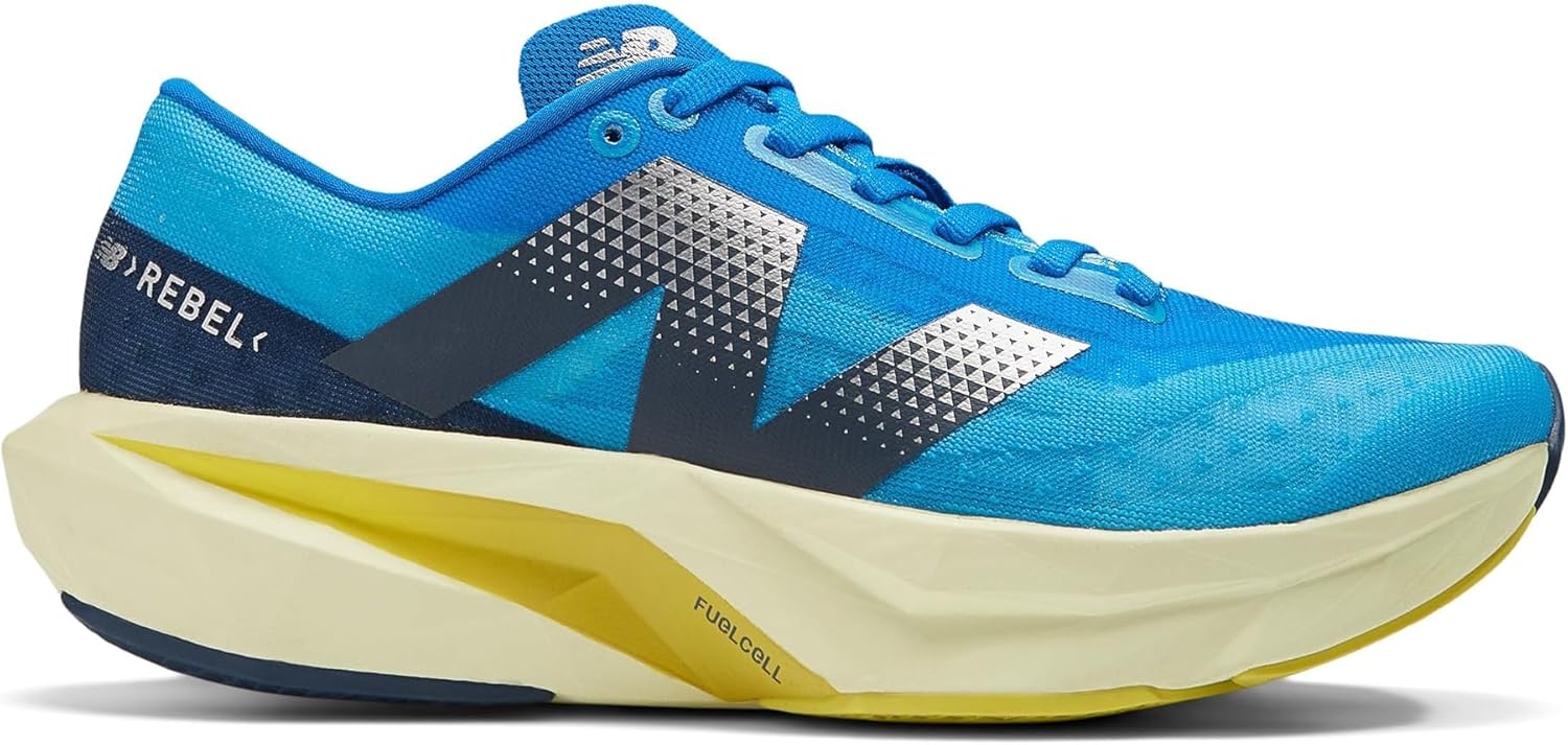 New Balance Women's FuelCell Rebel V4 Running Shoe, Spice Blue/Limelight/Blue Oasis, 12 W - Image 6