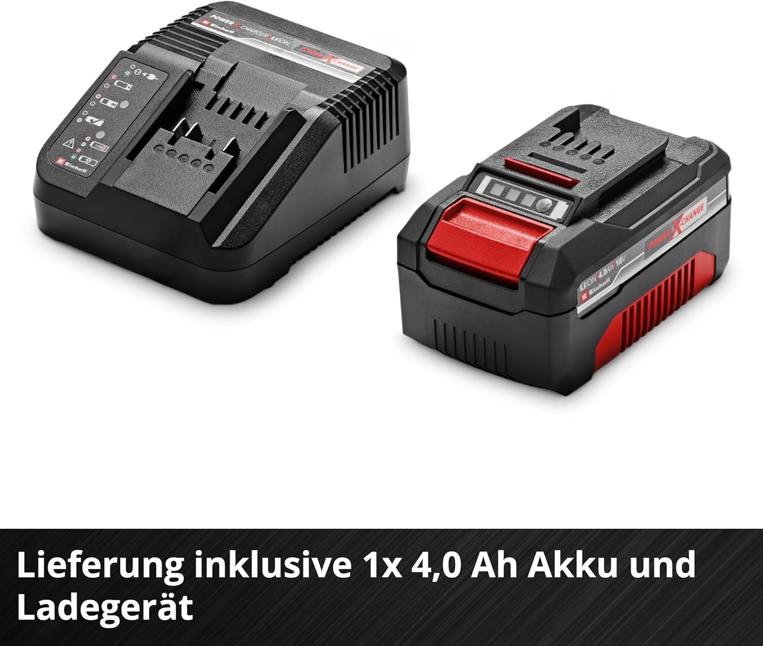 Einhell Akku-Rasenmäher GE-cm 18/33 Li Kit Power X-Change (18 V, 33 cm Schnittbreite, bis 200 m², Brushless, 30L Fangkorb, 25-65 mm Schnitthöhe, inkl. 4,0 Ah Akku + Ladegerät)