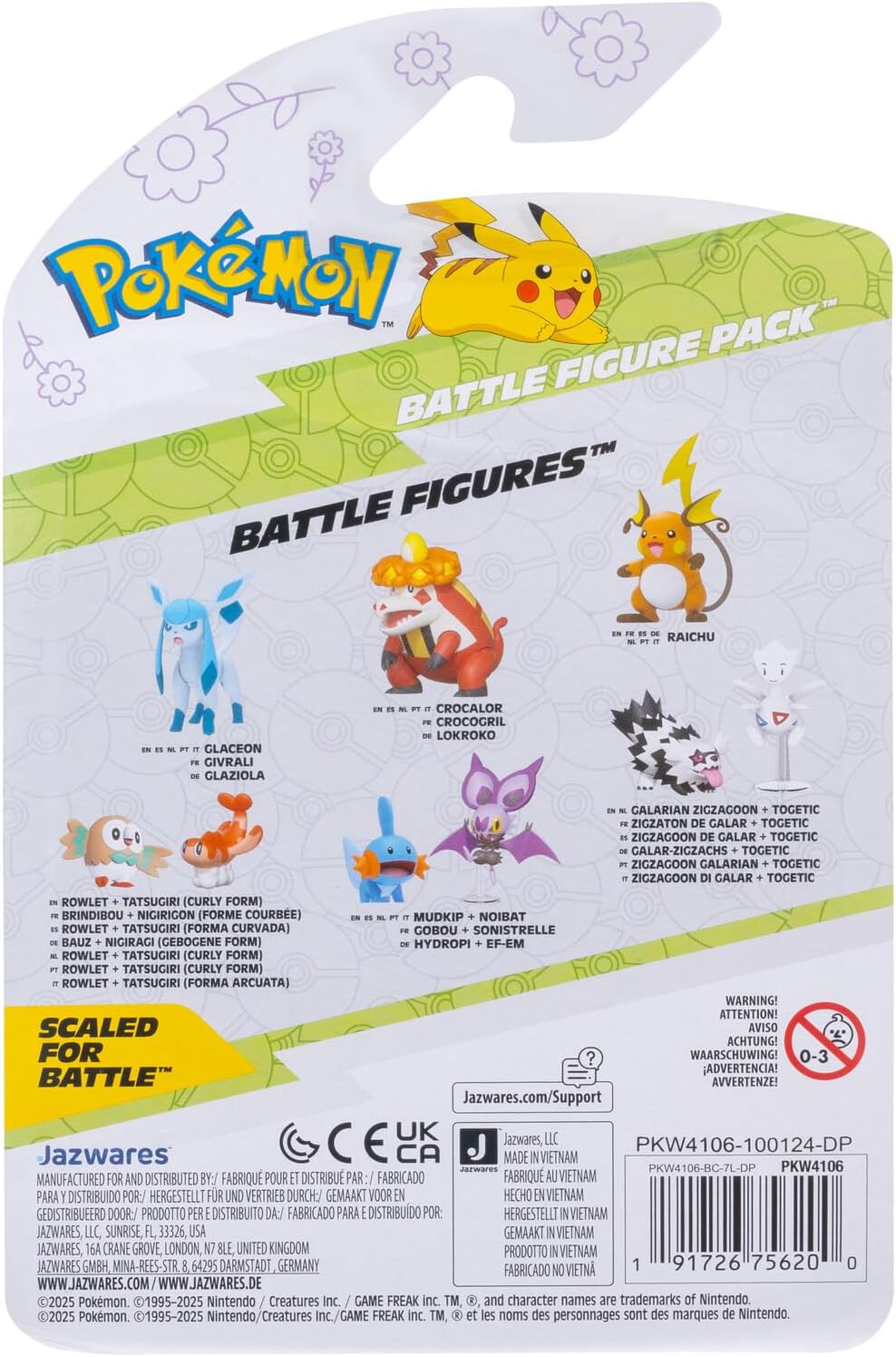 Pokemon Spring Easter 2025 Battle Figure Action Ready Collection You Choose 2 Pack (Pikachu and Deerling Spring Form)