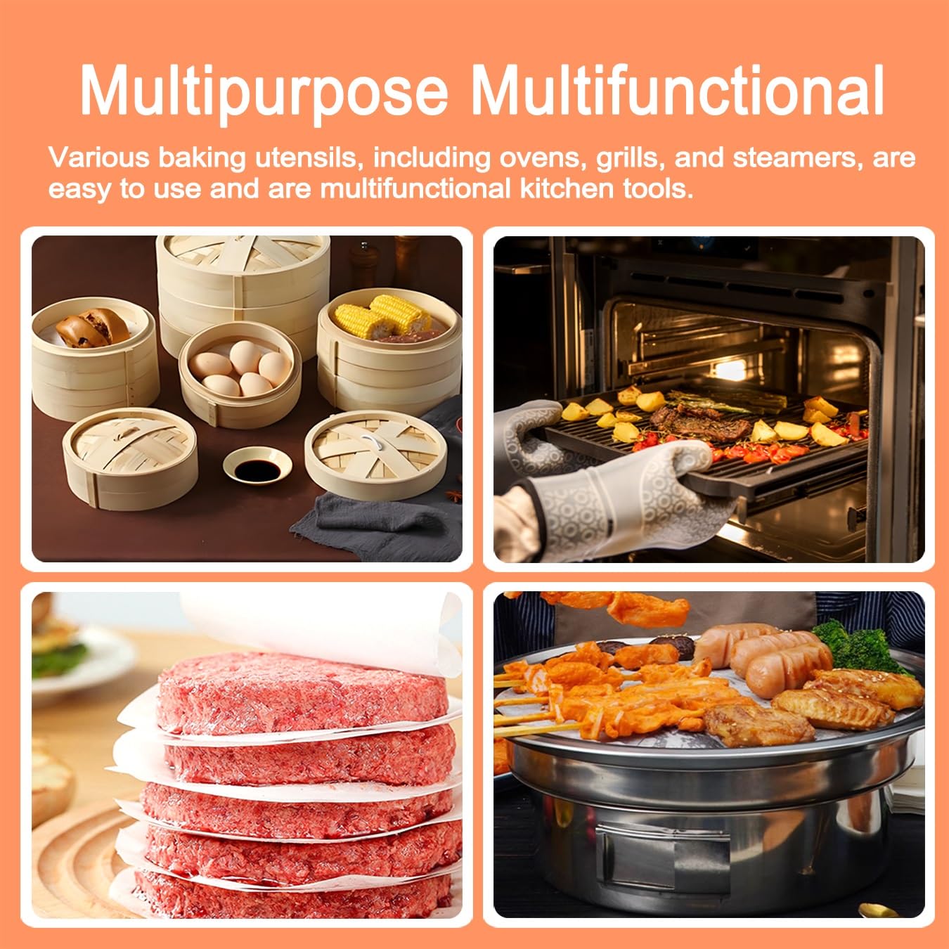 100 Stück rundes Backpapier, antihaftbeschichtet, fettdicht, Backpapier, Dampfgarer-Zinn-Einlagen, Luftfritteusen-Einsatz für Kuchen, Tortilla-Presse, Kekse, Grillen, Luftfritteuse