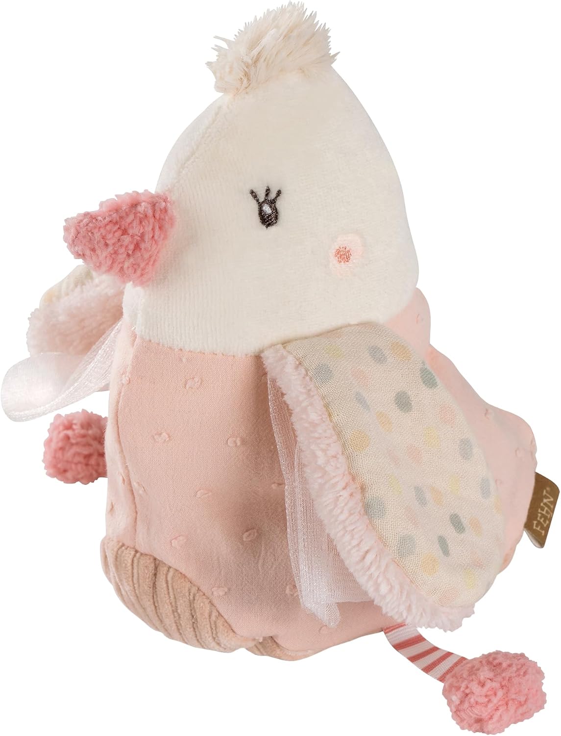 Fehn Natura Sheep Warming Animal, Plush with Removable Hot/Cold Bag, Grape Grain Cushion with Organic Cotton (Certified Organic), for Babies and Toddlers