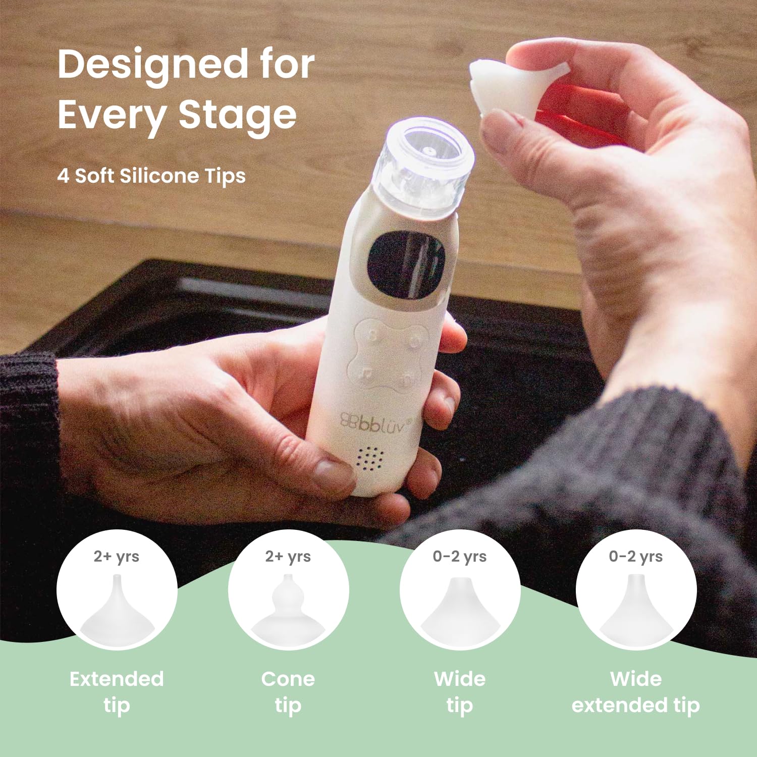 bblüv Rinö Pro Aspirador Nasal para Bebé Eléctrico con 5 Niveles