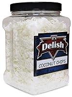 Vista 1 de Its Delish - Chips de coco gourmet totalmente naturales, crudos, sin azúcar, por Its Delish, recipiente reutilizable jumbo de 15 onzas, sin gluten