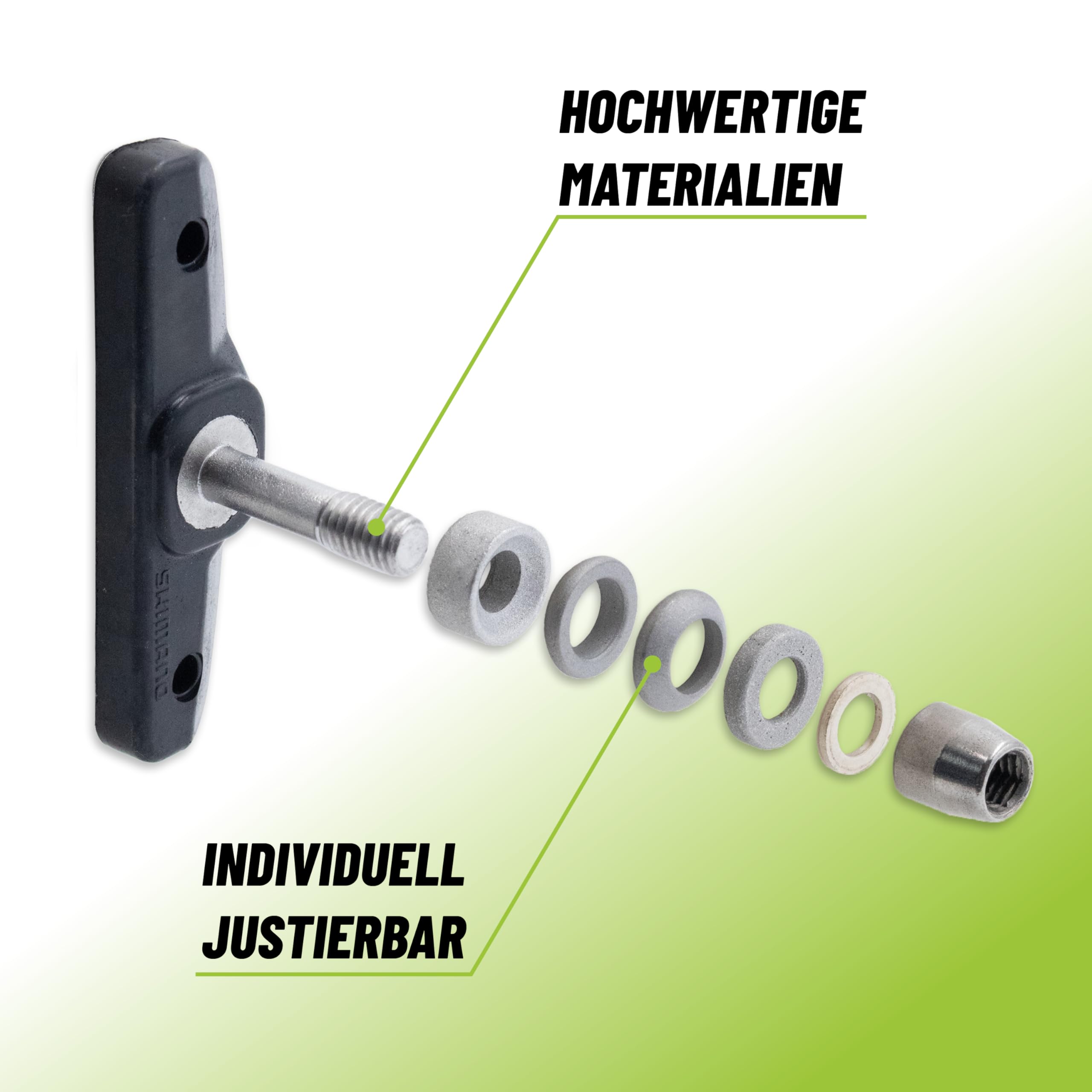 Shimano 2 Paar Bremsbeläge V-Brake Deore XT M70T4 - Fahrrad Bremsklötze | Bremsschuh Set für MTB, Rennrad & Citybike - 70mm Felgenbremsbelag für Alufelgen - Kompatibel mit Alivio, Deore, LX & XT