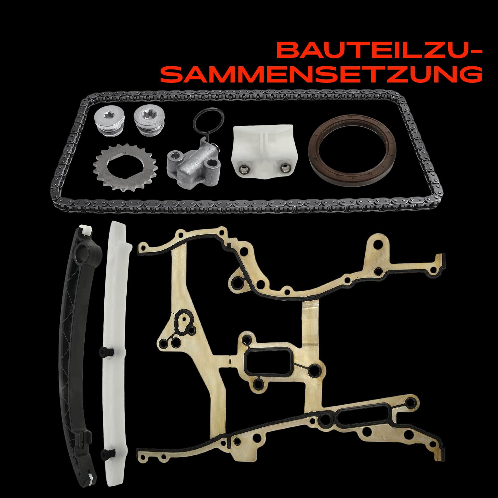 Frankberg Zestaw łańcuchów rozrządu do Aveo Cruze Adam Astra J Cascada Corsa D E Insignia A Meriva B Mokka X Zafira Tourer C 1,2 l 1,4 l 2009-Heute 55562234 | Kompatybilny z Corsa D S07, Aveo Hatchback T300, Cascada W13, Astra J P10, Corsa E X15, Astra J
