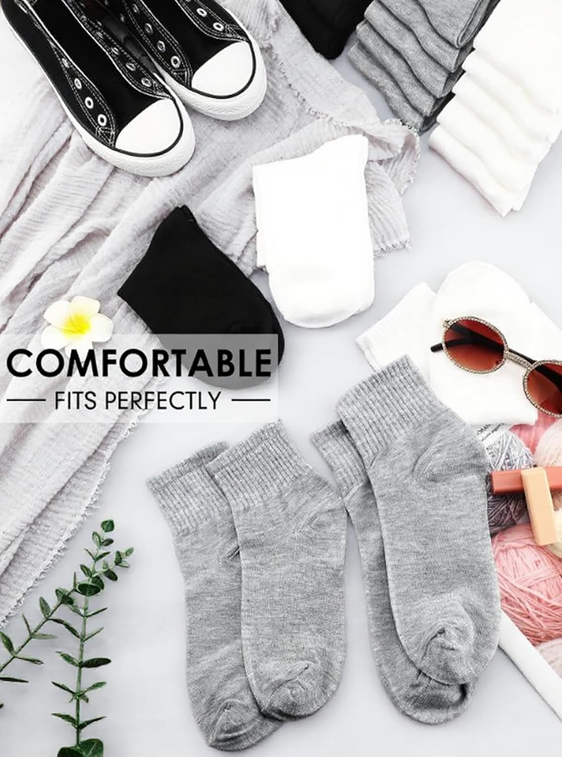 Tarpop 150 Pairs Mens Socks in Bulk Pack Unisex Socks Adult for Homeless Sports Ankle Moisture Wicking for Men Women - Image 4