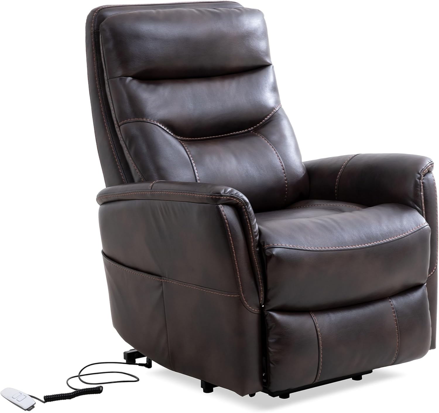 Parker Living Gemini - Truffle Power Lift Recliner with Articulating Headrest Living Room Chair Electric Recliner Chair for Adults, Upholstery 90% Polyester 10% PU
