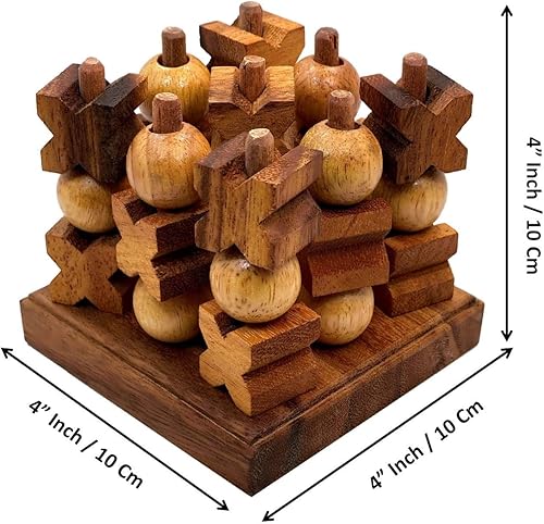 Miniatura 4 de Tic-Tac-Toe 3D Strategy Wooden Game
