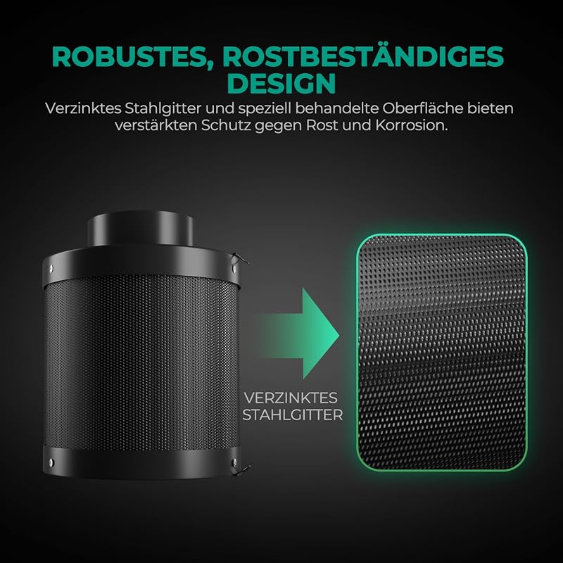 MARS HYDRO 150mm Szénszűrő Szageltávolítás Növénytermesztéshez Cserélhető Szénmaggal - 6inch(150mm)