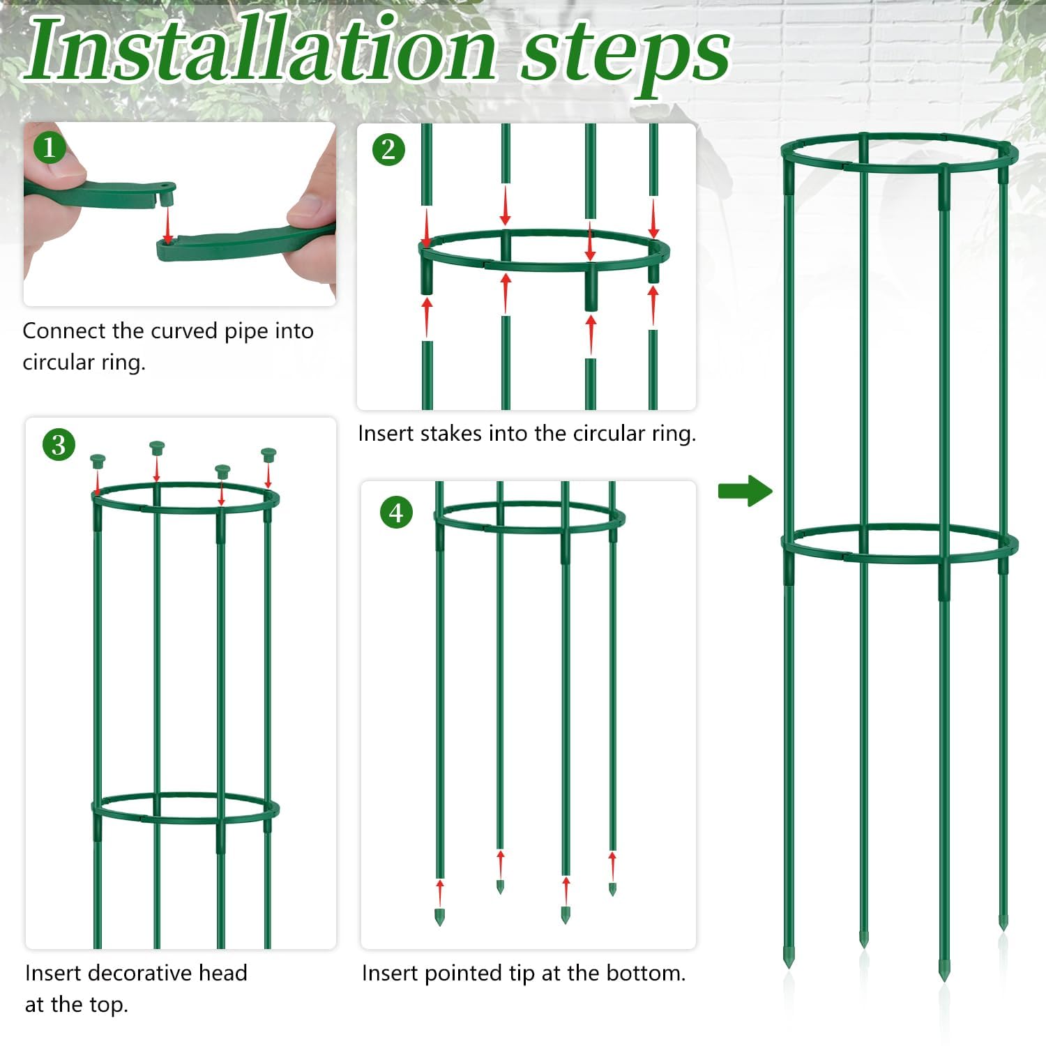 Snapklik.com : Plant Support Cages 2 Pack,Supking Plant Stake Trellis ...