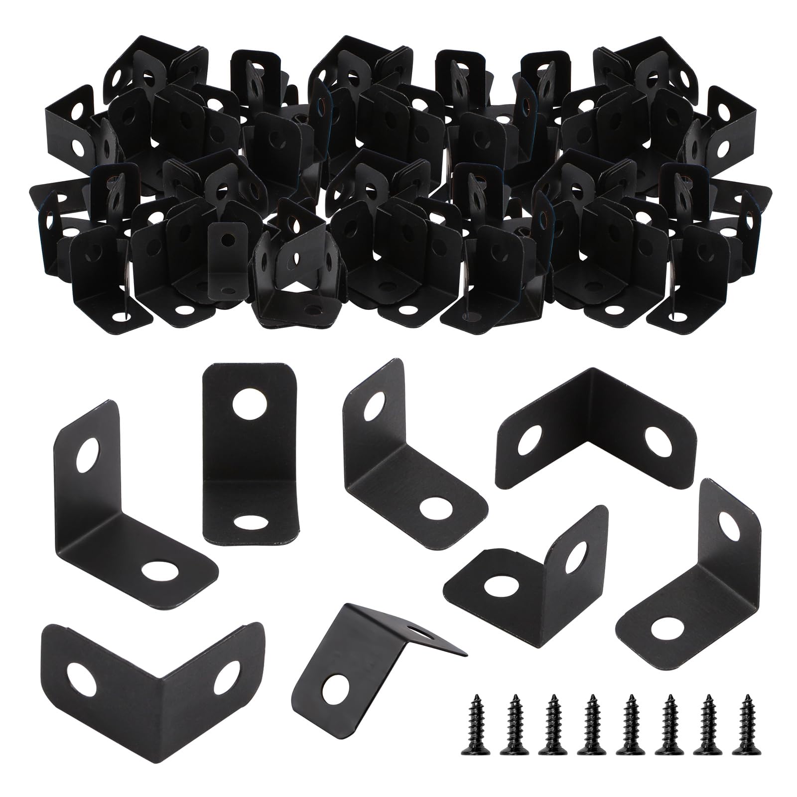 Supports d'angle pour cadre photo en fer noir, lot de 100 équerres en L