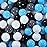 STARBOLO Ball Pit Balls - 100 Pieces BPA&Phthalate Free Non-Toxic Crush Proof Ball Play Balls Soft Plastic Balls for Toddlers Baby Kids (100-Blue+Black/Gray/White)