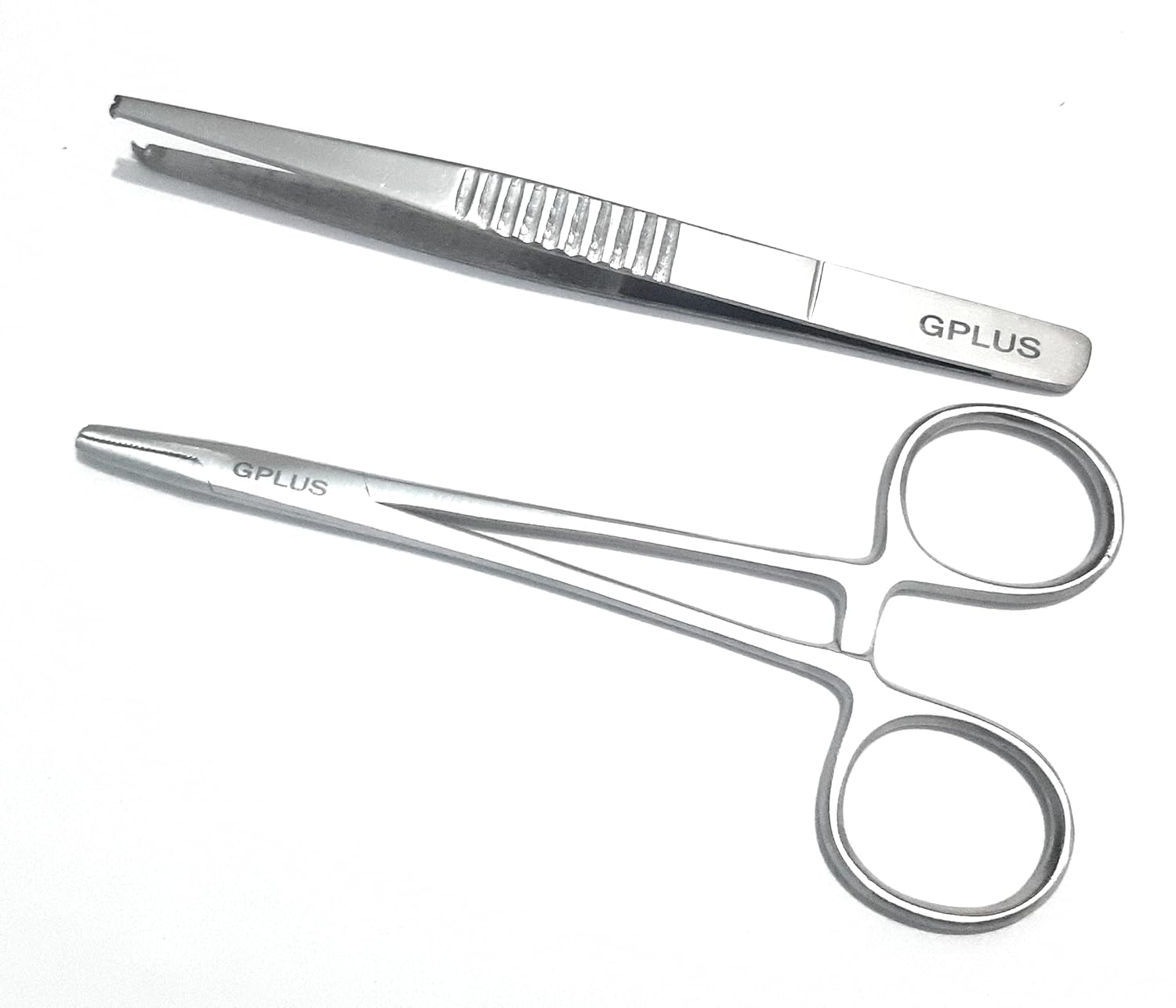 GPLUS Needle Holder & Toothed Forceps Set of 2 pcs (Toothed Forceps 5