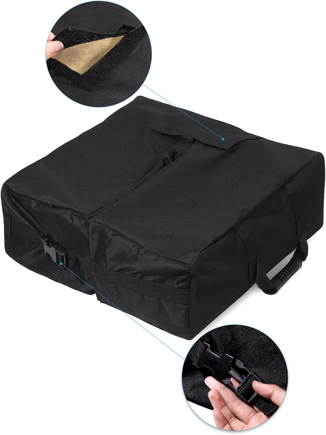 SUQ I OME Outdoor Umbrella Base Weight Bag, Fillable Sand Bags for Patio Garden Umbrella Stand,Square
