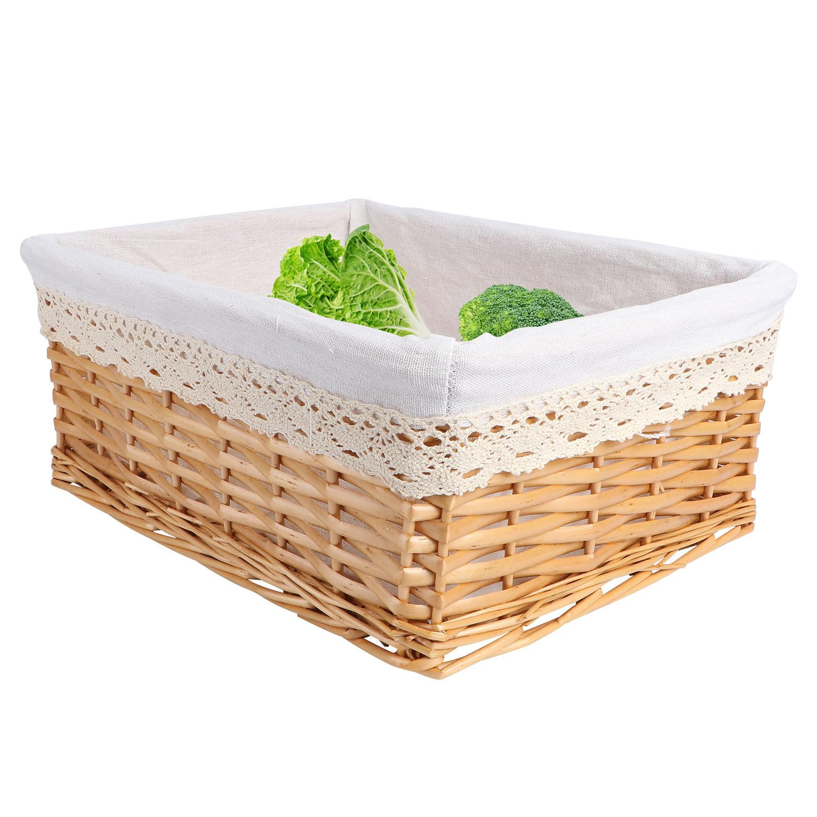 Panier de rangement grand format avec doublure blanche amovible et lavable
