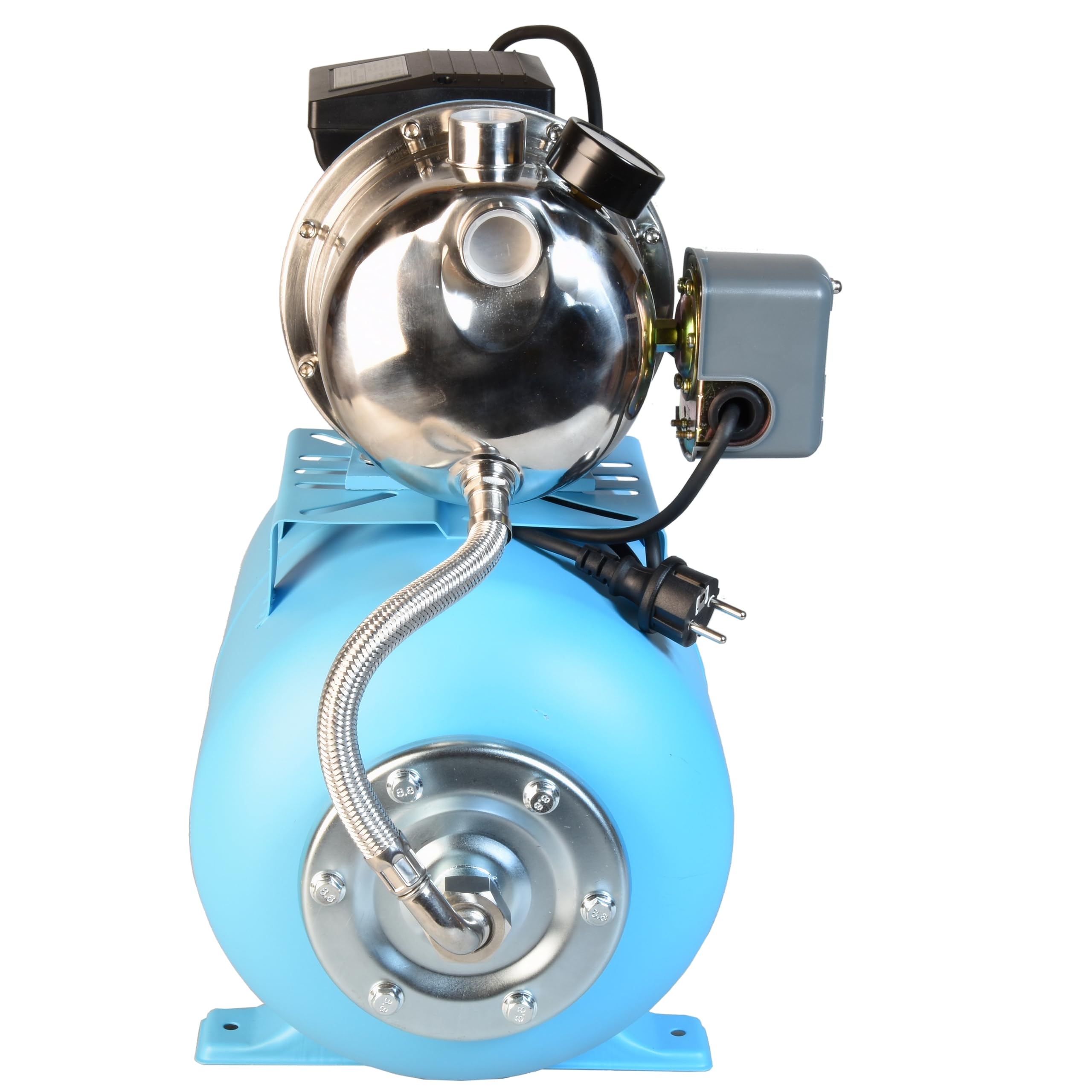 Hydrofor do Wody 24L ZESTAW HYDROFOROWY Pompa Hydroforowa INOX JX 1100 (1100 W, 3600 l/h, max. podnoszenie 50 m) Zbiornik Przeponowy 24 Litry Osprzęt WYDAJNY
