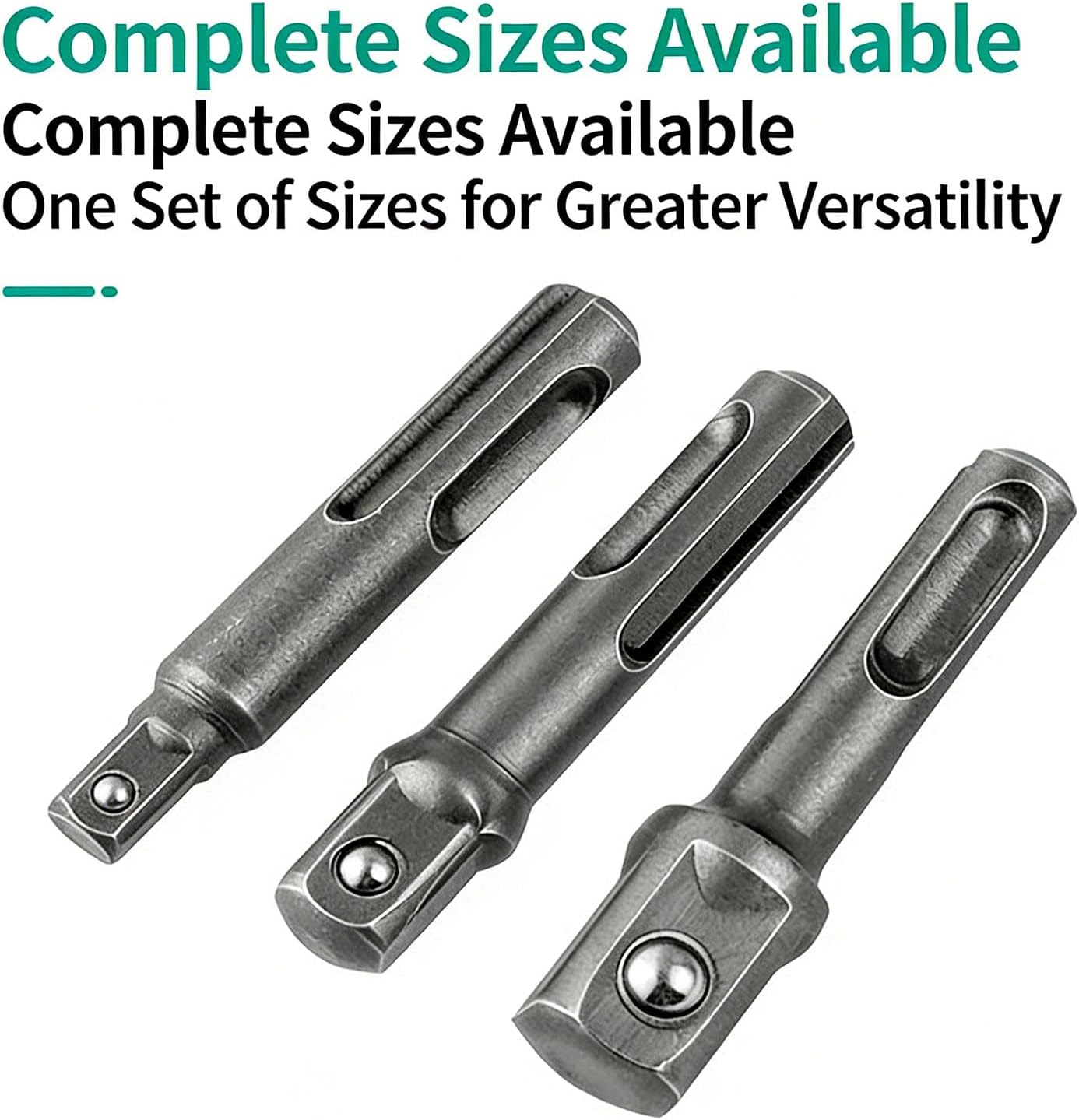 3Pcs Professional Socket Driver Set Impacts Drill Hammer Adapters Wrenches Tool Shank Electric Bit Adapters Enduring Impacts Drill Chucks Socket Tool Accessory
