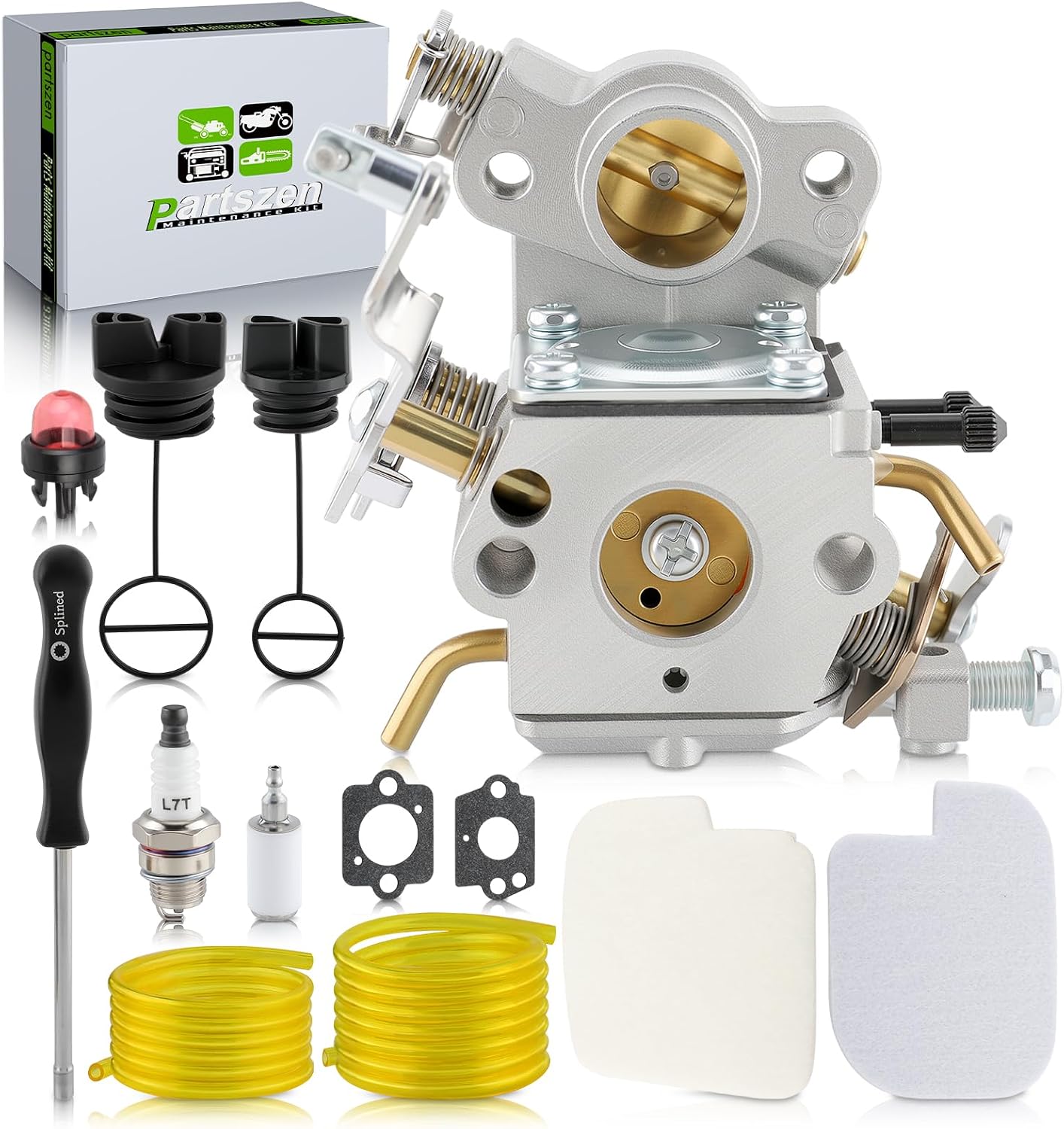 C1M-W26 PP4218 Carburetor for Zama C1M-W26 C1M-W26A C1M-W26B C1M-W26C W-26B W26B Poulan P3314 P3314WS PP4218A PP4218AVX PP4018 with Air Filter replace for 545070601 530035589 545040701