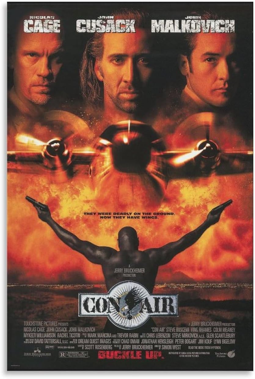 Wall Posters Con Air Movie Poster Poster Decorative Painting Canvas Wall Art Living Room Posters Bedroom Painting 08x12inch(20x30cm)