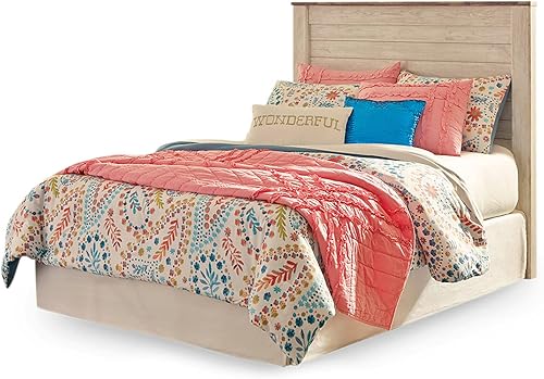 Miniatura 15 de Ashley Furniture Signature Design - Cabecero de panel completo Willowton – Estilo Contemporáneo – Tamaño Queen - Color Blanco.
