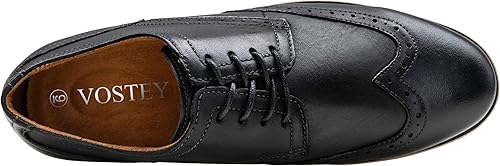 Miniatura 4 de Vostey Zapatos de vestir de cuero para hombre, zapatos de vestir casuales para hombres, zapatos de cuero Oxford para hombres
