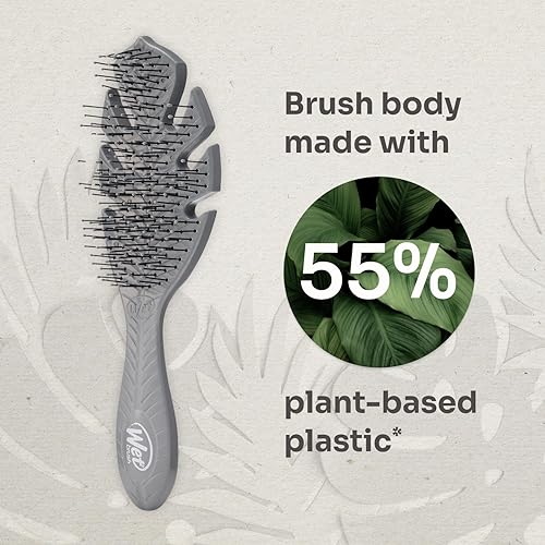 Miniatura 6 de Wet Brush Go Green - Cepillo desenredante para el cabello, color gris, cerdas IntelliFlex ultrasuaves que se deslizan a través de los enredos y