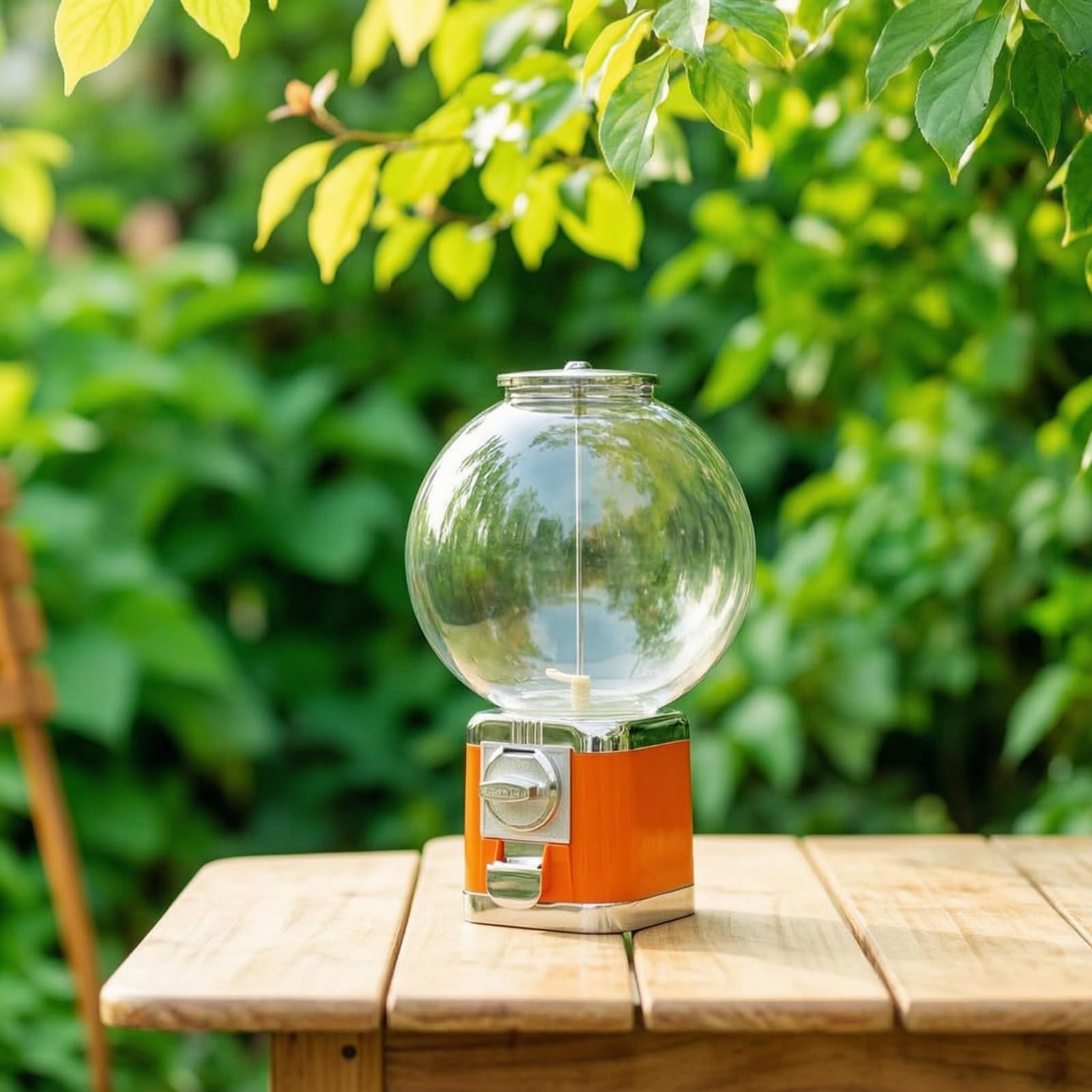 Macchina per Bambini Distributore Capsule Giocattolo Dispenser Caramelle Globo Trasparente Base Quadrata Senza Monete Manuale Capacità Elevata Adatta , Viola