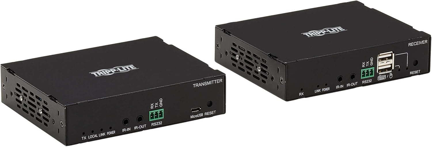 Tripp Lite HDMI Over Cat6 Extender Kit w/Power Over Cable 4K@60Hz 4:4:4 (B127E-1A1-HH), 300 Feet