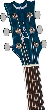 Dean ディーン Guitars AX DQA TBL Dread Quilt Ash アコースティックギター, Trans Blue アコースティックギター アコギ ギター 並行輸入