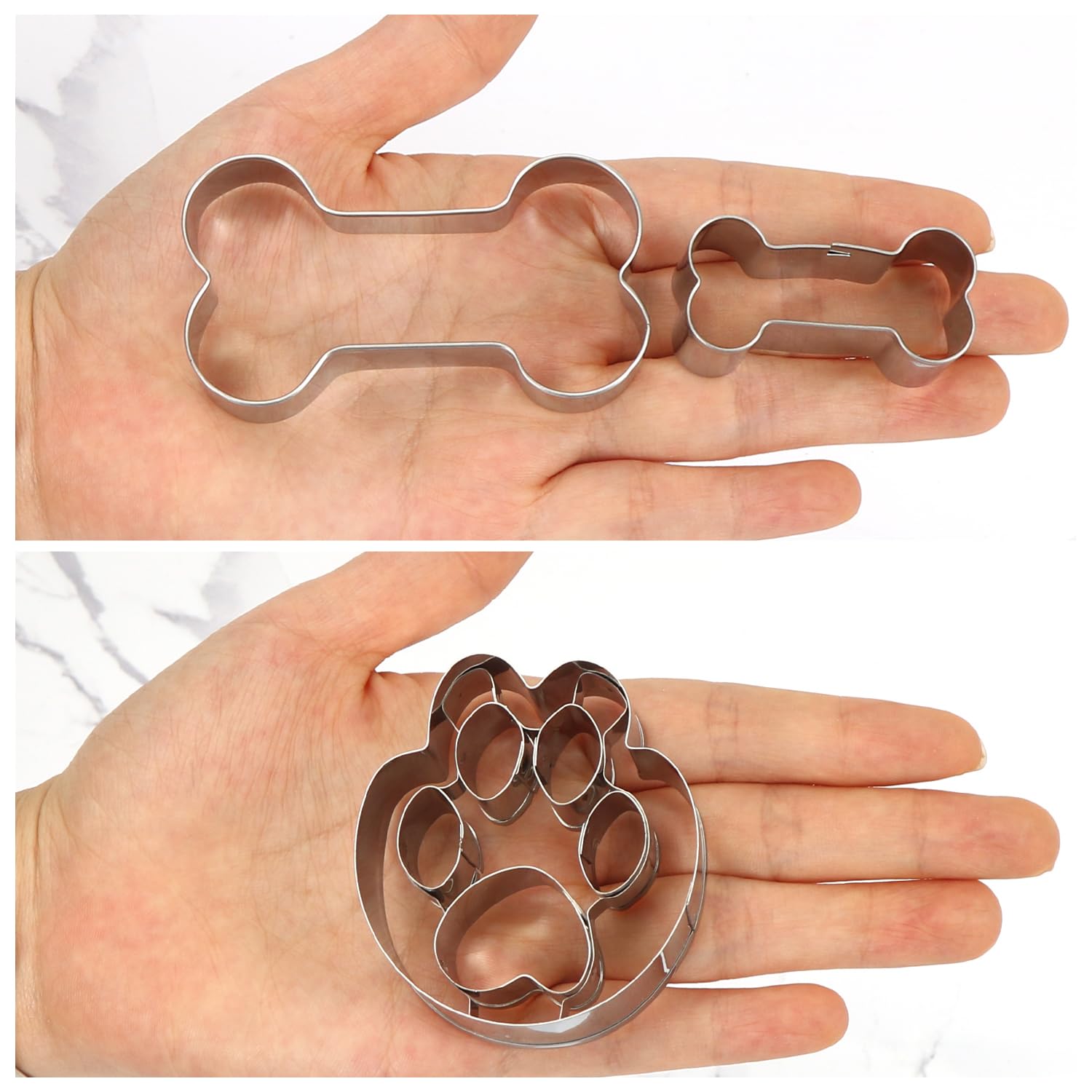 Stampini Per Biscotti A Forma Di Cane - Set 7 Pezzi In Acciaio Inossidabile, Per Biscotti E Dolcetti Per Cani