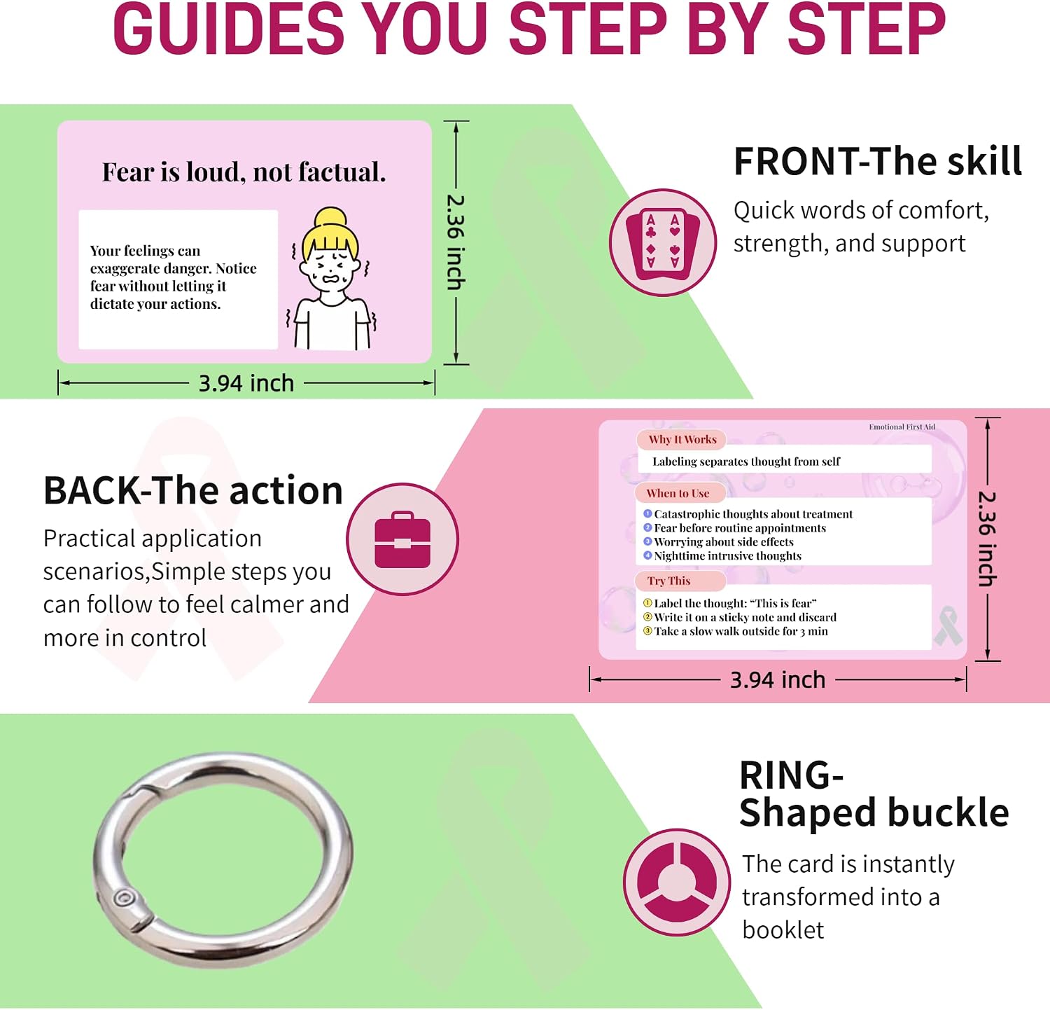 40 Cancer Cards Gifts for Women-with Simple Guided Emotional Coping Steps & Encouraging Messages for Stress|Anxiety & Emotional Relief in Cancer Patients, Chemo Must Haves|Breast Cancer Gift for Women and Men
