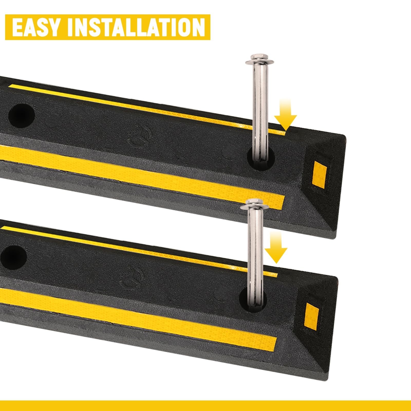 Garage Rack Stoppers Snapklik.com : Parking Stopper For Garage 4pcs Heavy Duty Garage ...