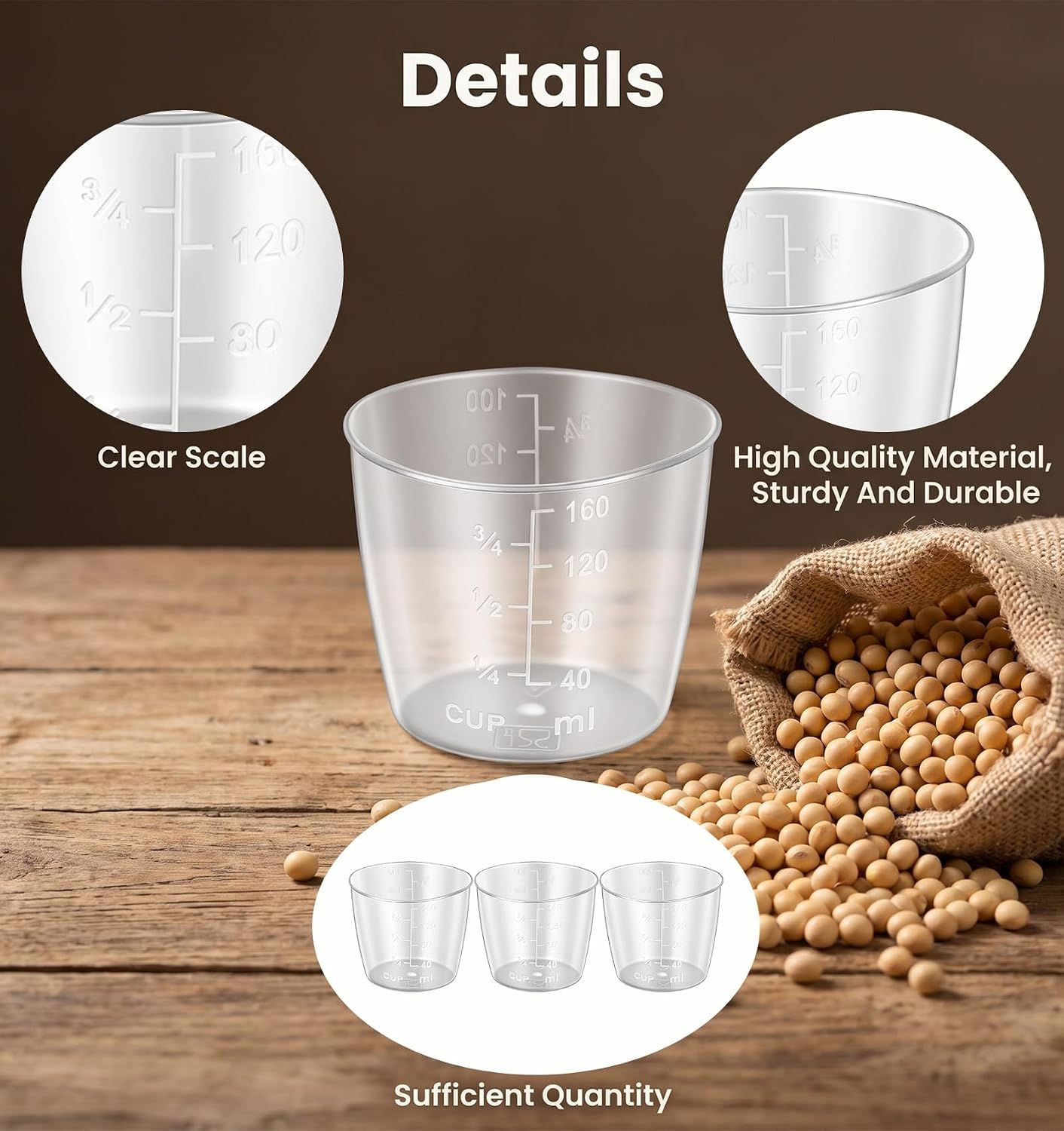 3 Pcs Rice Measuring Cup for Rice Cooker, Plastic Rices Cup Replacement