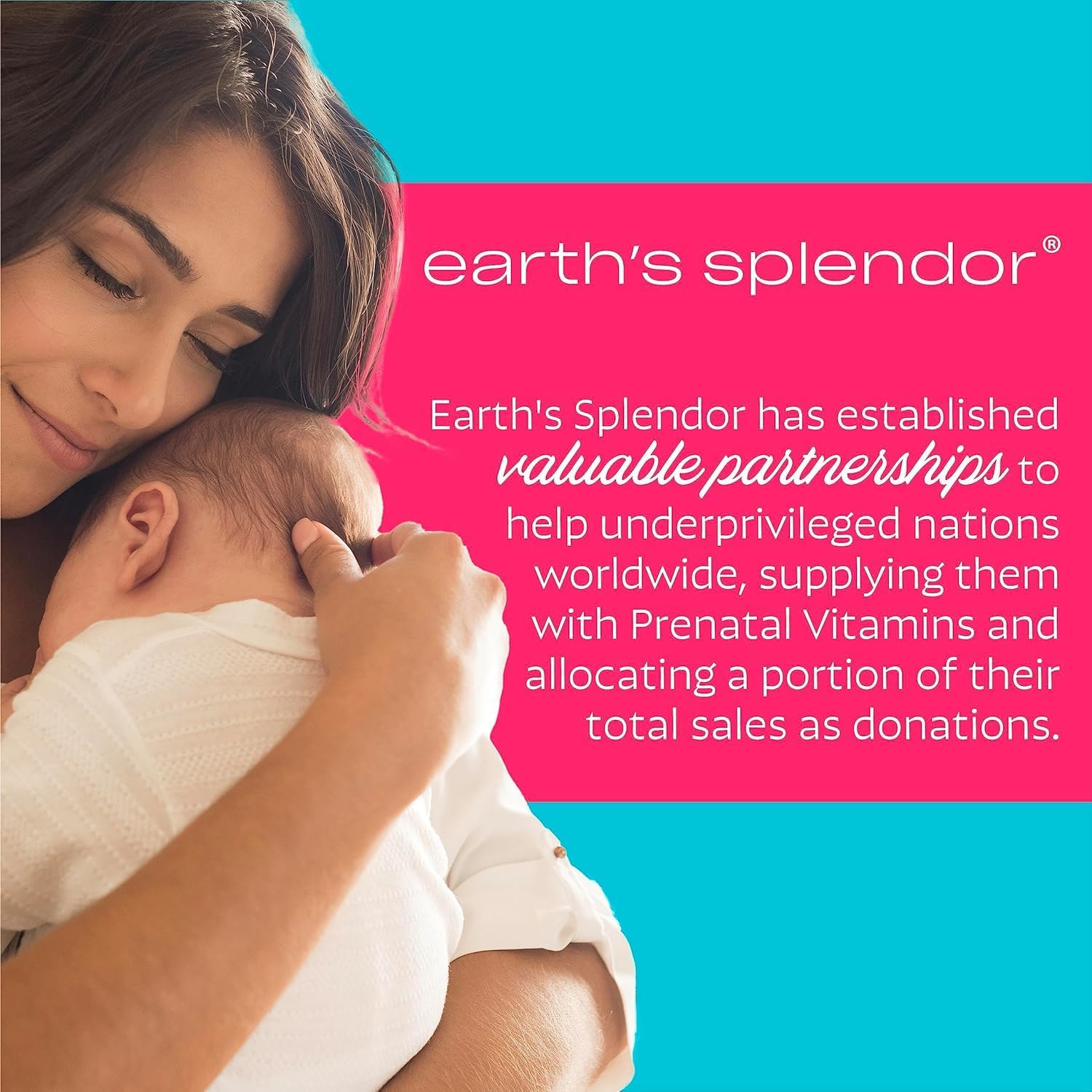 Earth's Splendor Prenatal Multivitamin: Supports a Healthy Pregnancy, Growth/Brain Development for Baby, Folic Acid, Iron, Non-GMO, MMS Studied Formulation - 6 Month Supply, 180 Tablets