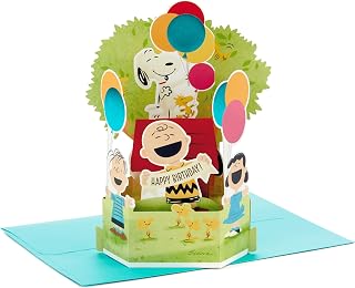 Hallmark Peanuts Pop Up Birthday Card (Snoopy, Charlie Brown)