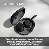 SONY WH-1000XM6 Flagship Noise Cancelling Over-Ear Wireless Bluetooth Headphones, Signature Hi-Res Sound, Comfort, Foldable Design, Durable Case, 30 HR Battery NC On, iOS & Android – Black - 6