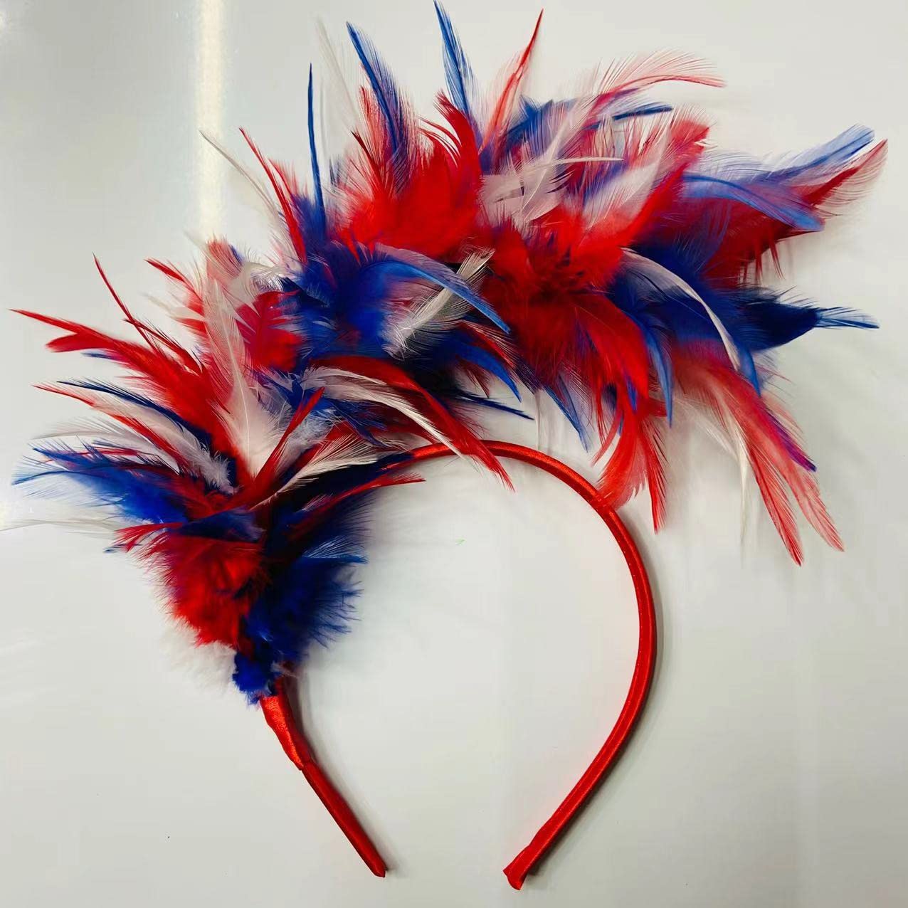 8973 Feather Fascinator Headband For Women Headwear Headpiece Party Favors Girls Pink Feather Fascinator: Kentucky Derby Tea Party  main image 3