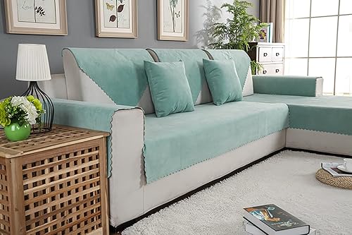 Miniatura 2 de LIANGLAOI Funda impermeable para sofá en forma de L, de 1, 2, 3, 4 plazas, funda de sofá modular, funda antideslizante de color sólido, protector de