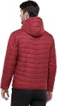 33,000ft Men's Lightweight Packable Insulated Puffer Winter Jacket with Hood, Water-Resistant Down Alternative Puffy Coat