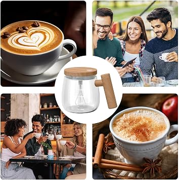 Electric Mixing Mug,Self Stirring Coffee Mug with Lid & Handle Home Office Stirring Cup,400ml Lightweight Self Mixing Cup High Speed Suitable for Coffee/Milk/Protein Powder