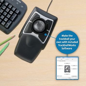 Kensington Expert Trackball Mouse (K64325), Black Silver & Orbit Trackball Mouse with Scroll Ring (K72337US)