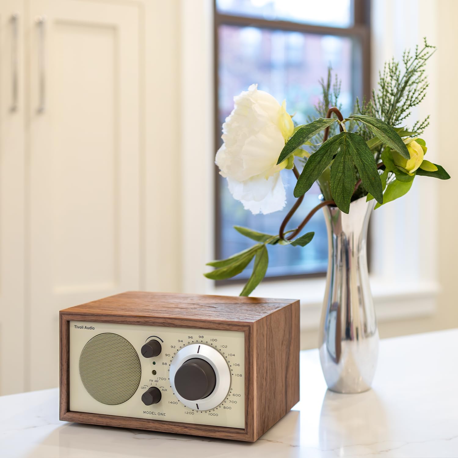 Tivoli Audio Model ONE - Poste Radio Vintage Rétro en Bois - AM / FM sur Secteur - Enceinte Transistor Design Classic pour Cuisine