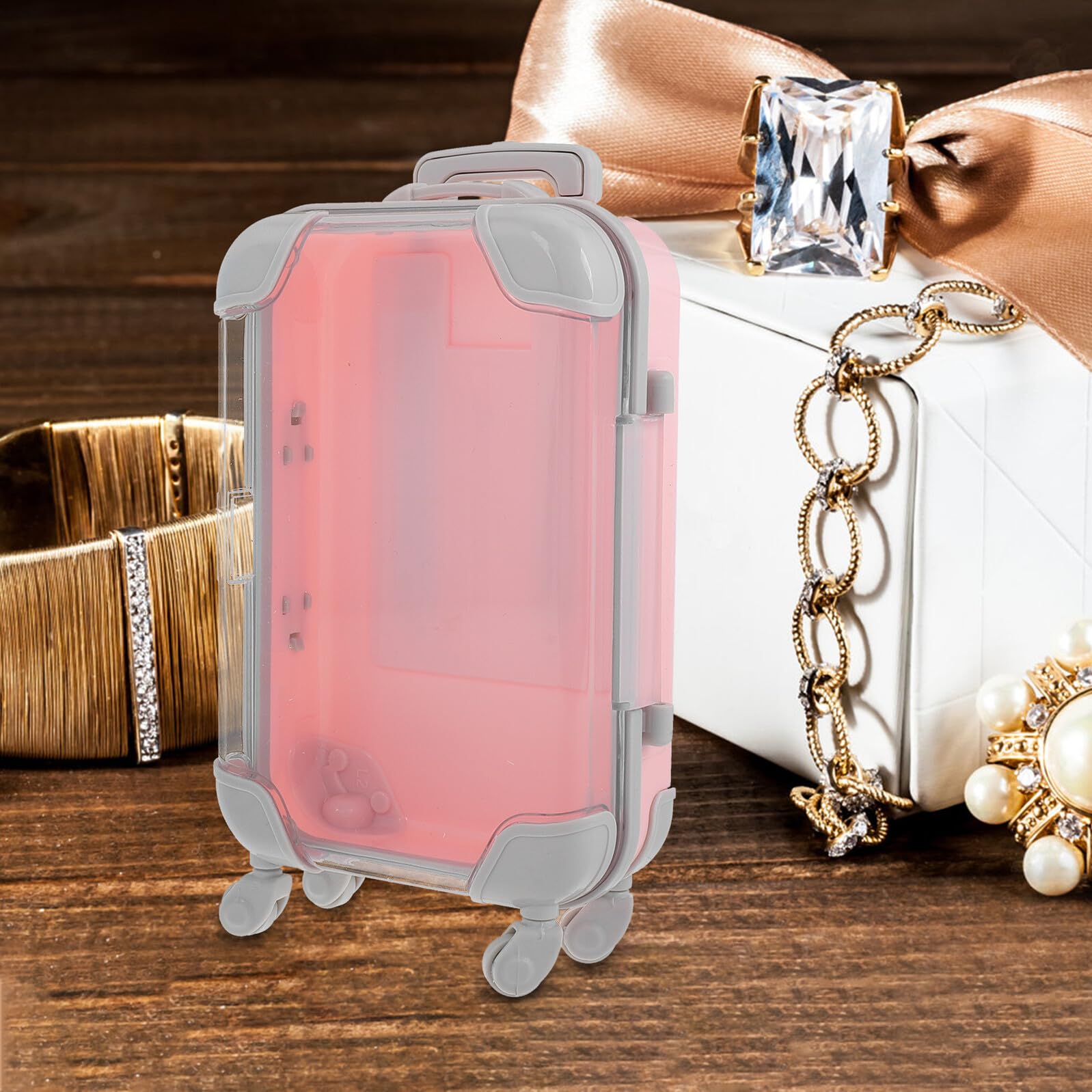 Healvian 8 Pezzi Mini Valigette in Plastica Portatile per e Cosmetici Custodia Organizzatore per Scatole Resistenti e Facili per Viaggi e Colori