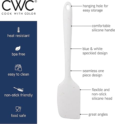 Miniatura 7 de Cook With Color Juego de cinco mini utensilios de cocina  Herramientas de cocina de silicona, batidor, pinzas, espátula, cuchara y cuchara