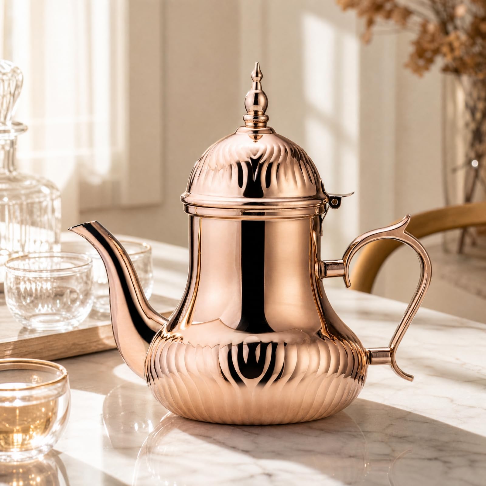 Tetera con Tapa Rosado Vajilla, 1400ML