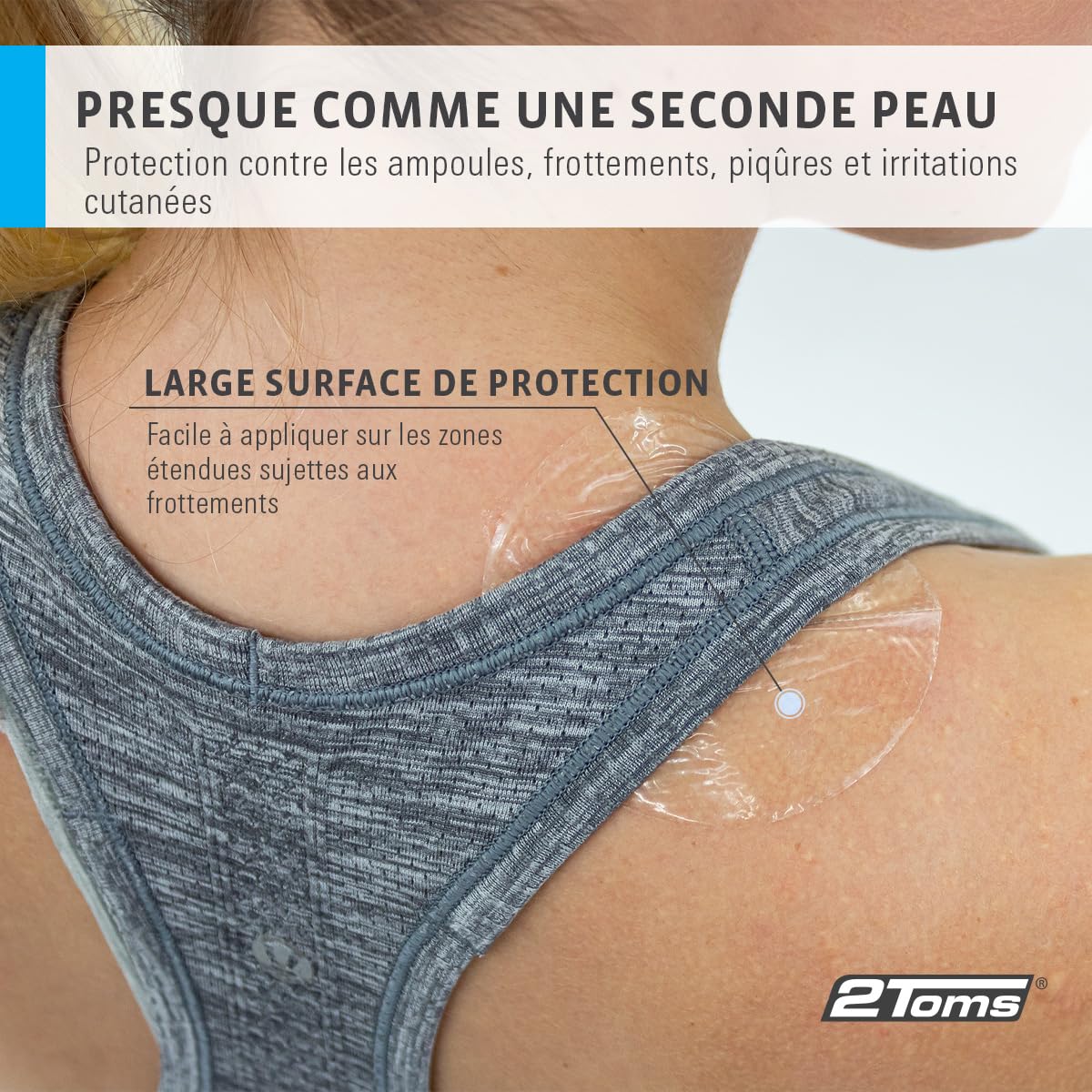 2Toms Skin-On-Skin 48 Disques Hydrogel, Ampoule Pied Et Talon | Protection Anti Ampoule Talon Et Soulagement Des Brûlures – Pansements Ampoules Non Adhésifs Et Apaisants