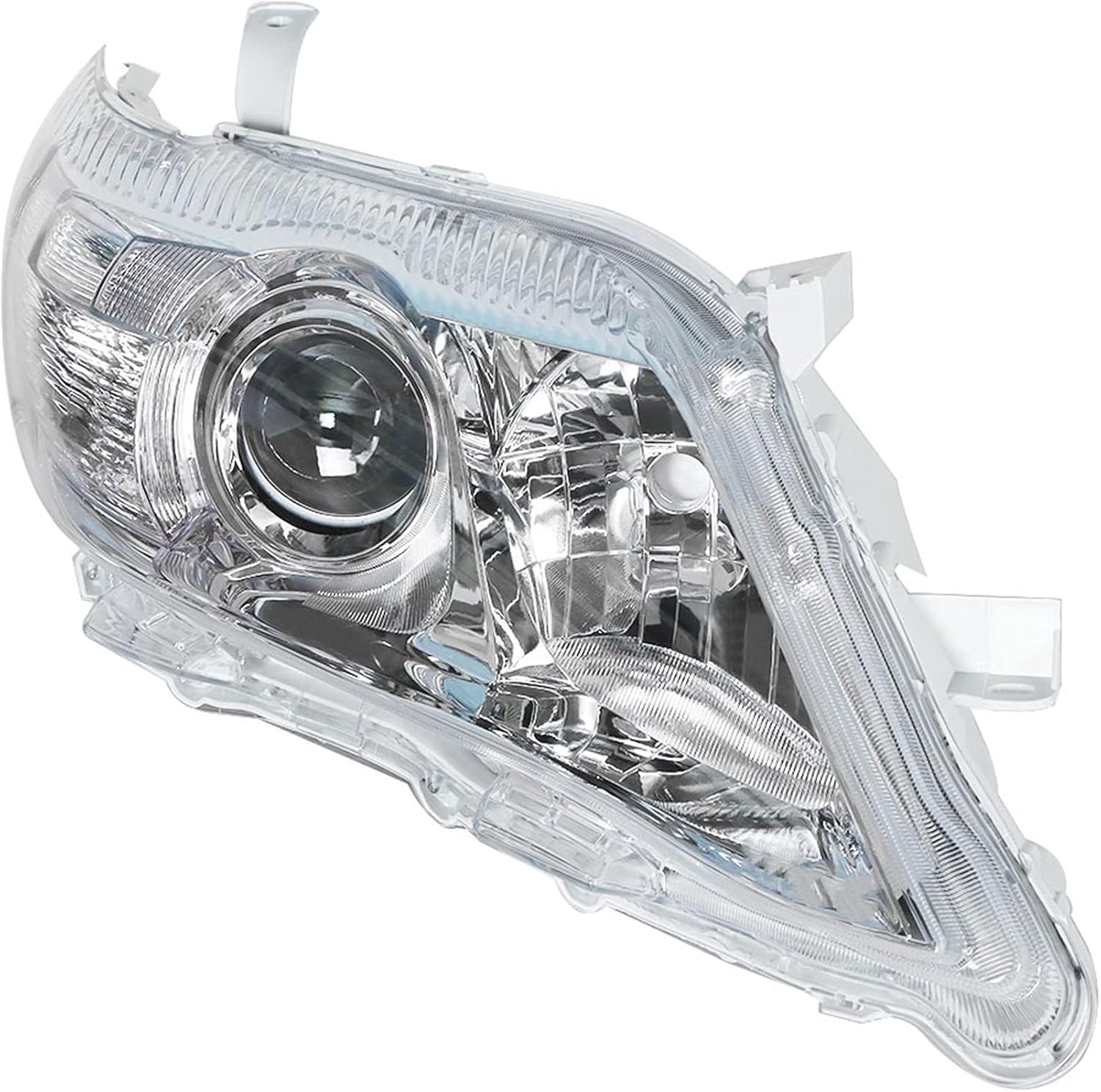 munirater 81110-06520 Right Front Chrome Projector Headlight Light Lamp Passenger Side Replacement for Camry 4-Door Sedan 2010 2011